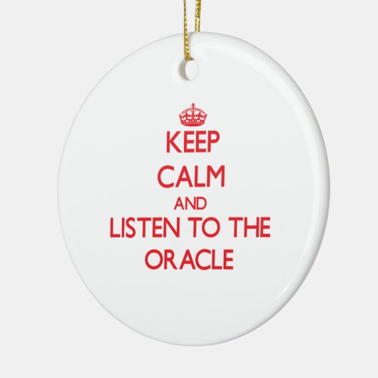 平静を保ち、Oracleに聞いて下さい セラミックオーナメント (左)