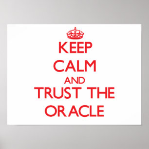 平静を保ち、Oracleを信頼して下さい ポスター