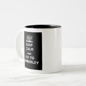 平静を保ち、Pemberleyに行って下さい ツートーンマグカップ (正面左)