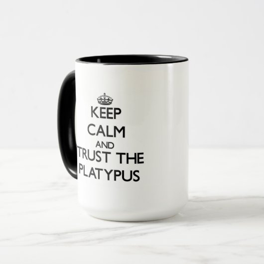 平静を保ち、Platypusを信頼して下さい マグカップ (正面左)