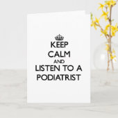 平静を保ち、Podiatristに聞いて下さい カード (黄色い花)