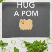 平静を保ち、Pom -タンのかわいいポメラニア犬--を抱き締めて下さい キッチンタオル (折り畳み)