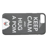 平静を保ち、Pom -ポメラニア犬--を抱き締めて下さい Case-Mate iPhoneケース (裏面(横))