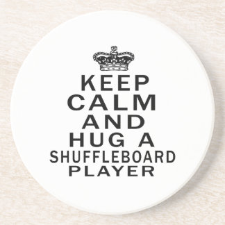 平静を保ち、Shuffleboardプレーヤーを抱き締めて下さい コースター
