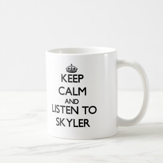 平静を保ち、Skylerに聞いて下さい コーヒーマグカップ (右)