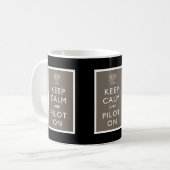 平静を保ち、Steampunkの飛行船-石板で操縦して下さい コーヒーマグカップ (正面左)