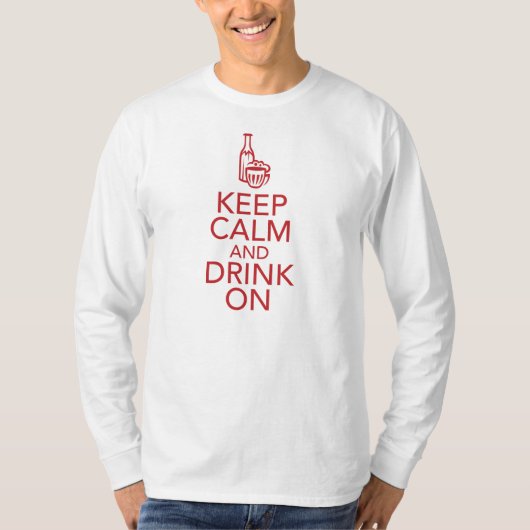 平静を保ち、Tシャツで飲んで下さい Tシャツ (正面)