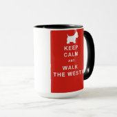 平静を保ち、WESTIEのマグのバースデー・プレゼント歩かせて下さい マグカップ (正面右)