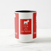 平静を保ち、WESTIEのマグの誕生日を抱き締めて下さい マグカップ (中央)