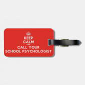 平静を保って下さい及びあなたのSchを呼んで下さい。 Psych。 赤い荷物のラベル ラゲッジタグ (裏面横)