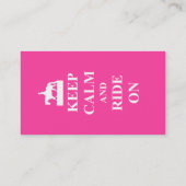 平静を保って下さい及びで乗って下さい(ピンク) 名刺 (裏面)