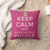平静を保って下さい及びカスタマイズPuggleのあなたの枕に寄添って下さい! クッション (ブランケット)