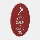 平静を保って下さい及びカスタムな色のオーナメントで歌って下さい セラミックオーナメント (右)
