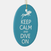 平静を保って下さい及びカスタムな色のオーナメントで潜って下さい セラミックオーナメント (右)