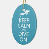 平静を保って下さい及びカスタムな色のオーナメントで潜って下さい セラミックオーナメント (左)