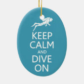 平静を保って下さい及びカスタムな色のオーナメントで潜って下さい セラミックオーナメント (裏面)