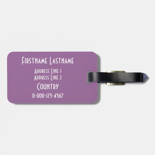 平静を保って下さい及びカスタムな荷物のラベルで歌って下さい ラゲッジタグ (裏面横)