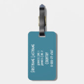 平静を保って下さい及びカスタムな荷物のラベルで潜って下さい ラゲッジタグ (裏面縦)