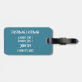 平静を保って下さい及びカスタムな荷物のラベルで潜って下さい ラゲッジタグ (裏面横)