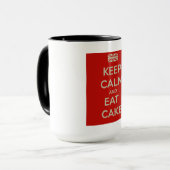 平静を保って下さい及びケーキのマグを食べて下さい! マグカップ (正面左)