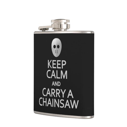 平静を保って下さい及びチェーンソーのカスタムのフラスコを運んで下さい フラスク (左)