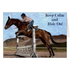 平静を保って下さい及び乗って下さい! 馬のジャンパー