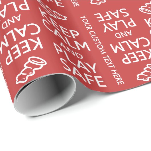 平静を保って下さい及び安全でカスタムな包装紙を遊んで下さい ラッピングペーパー (ロールコーナー)