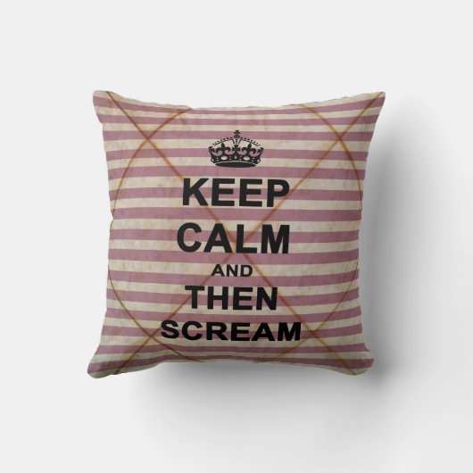 平静を保って下さい及び次に叫んで下さい クッション (裏面)