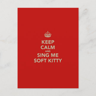 平静を保って下さい及び私に柔らかい子猫を歌って下さい ポストカード