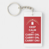 平静を保って下さい及び続けていって下さい、続けていって下さい、続けていって下さい! keychain キーホルダー (正面)