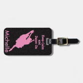 平静を保って下さい及び荷物のラベルで踊って下さい ラゲッジタグ (正面横)