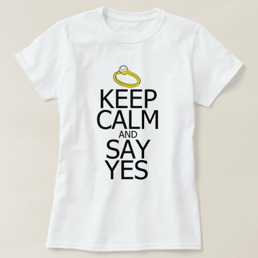 平静を保って下さい及び賛成して下さい Tシャツ (デザイン正面)