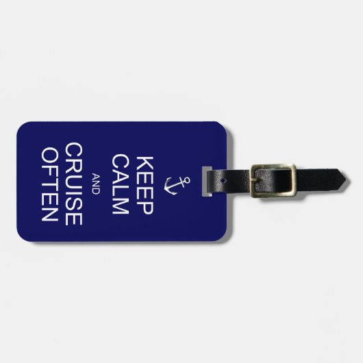 平静を保って下さい及び、カスタマイズ荷物のラベル頻繁に巡航して下さい ラゲッジタグ (正面横)