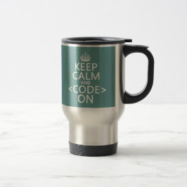 平静を保って下さい <Code> オンすべての色 トラベルマグ