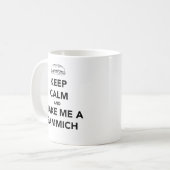 平静を保って下さい; SAMMICHの時間 コーヒーマグカップ (正面左)