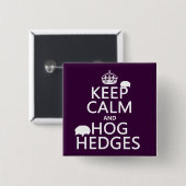 平静を保てばブタは両掛けします(ハリネズミ) (すべての色) 缶バッジ (正面&裏面)