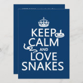 平静を保てば愛は蛇行します(すべての色) 招待状 (正面/裏面)