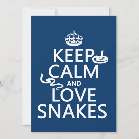 平静を保てば愛は蛇行します(すべての色) 招待状 (正面)