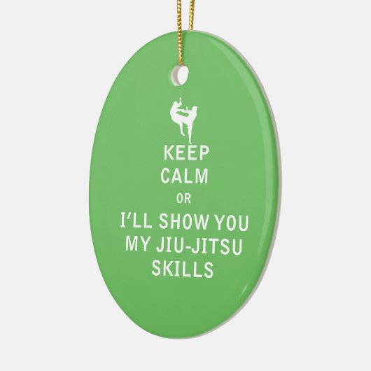 平静を保てば私はJiuJitsuの私の技術を示します セラミックオーナメント (左)