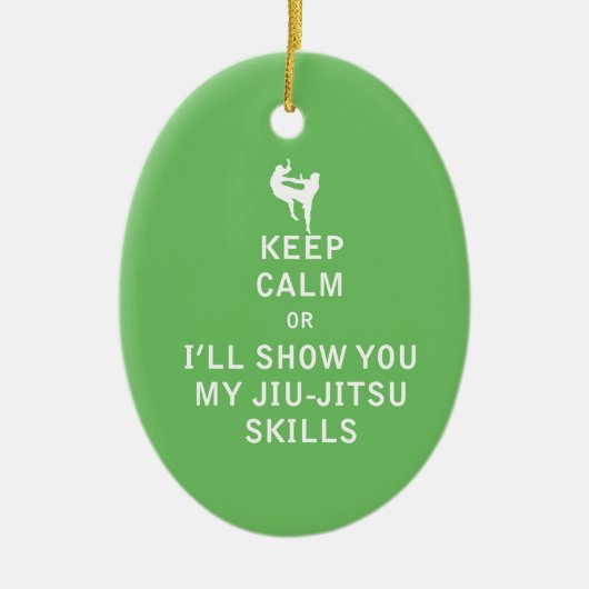 平静を保てば私はJiuJitsuの私の技術を示します セラミックオーナメント (正面)