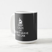 平静を残しません実験室のマグを保って下さい コーヒーマグカップ (正面左)