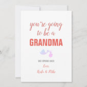 平静を祖母の妊娠の発表あなたは保って下さい 案内状 (裏面)