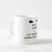 平静を許可して下さいルドルフガイドのそりを保って下さい コーヒーマグカップ (正面左)