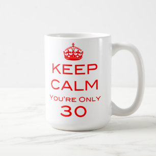 平静を30のあなたはただ誕生日のマグ保って下さい コーヒーマグカップ