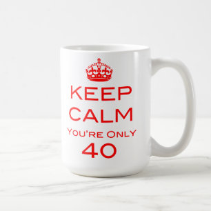 平静を40のあなたはただ誕生日のマグ保って下さい コーヒーマグカップ