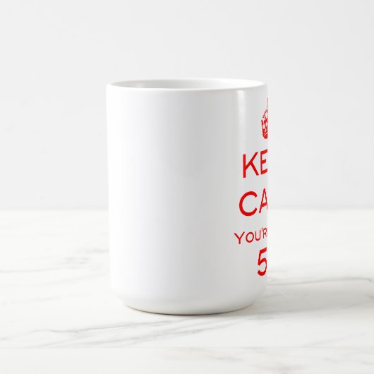平静を50のあなたはただ誕生日のマグ保って下さい コーヒーマグカップ (中央)