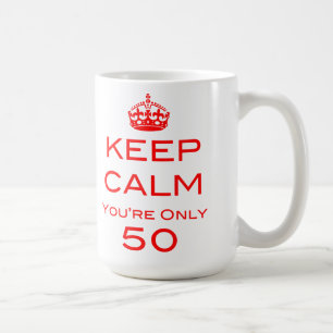 平静を50のあなたはただ誕生日のマグ保って下さい コーヒーマグカップ