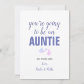 平静をPregnancy Announcement伯母さんあなたは保って下さい 案内状 (裏面)