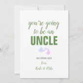 平静をPregnancy Announcement叔父さんあなたは保って下さい 案内状 (裏面)