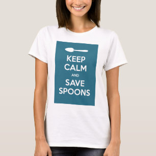 平静をSpoonie保ち、スプーン慢性の病気を救って下さい Tシャツ
